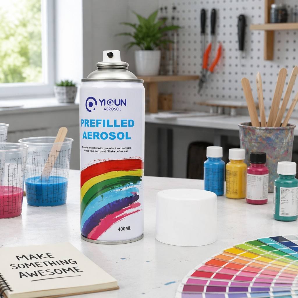 Prefilled Aerosol with Propellant and Solvents to Add Your Own Paint DIY Paint2